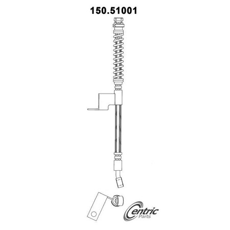 Centric Parts Brake Hose, 150.51001 150.51001